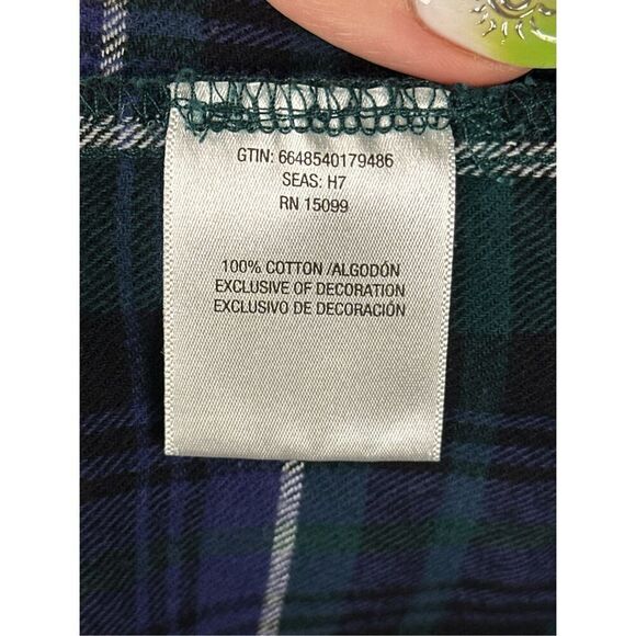 Laura Scott Plaid Flannel Nightgown Women’s Large – Long Sleeve Cottagecore Prai - Picture 4 of 6